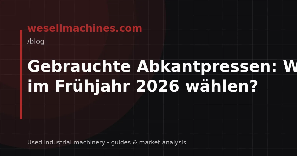 Gebrauchte Abkantpressen: Welche im Frühjahr 2026 wählen?