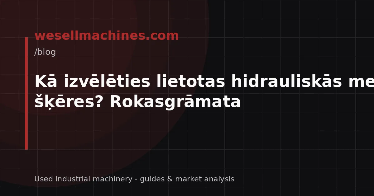 Kā izvēlēties lietotas hidrauliskās metāla šķēres? Rokasgrāmata