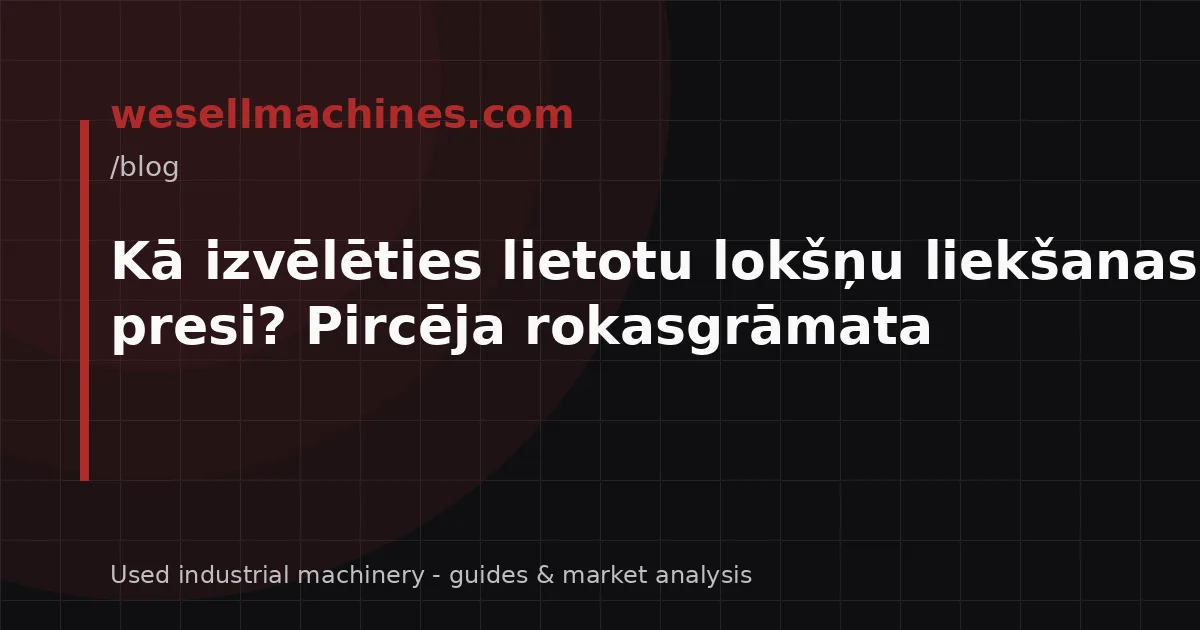 Kā izvēlēties lietotu lokšņu liekšanas presi? Pircēja rokasgrāmata