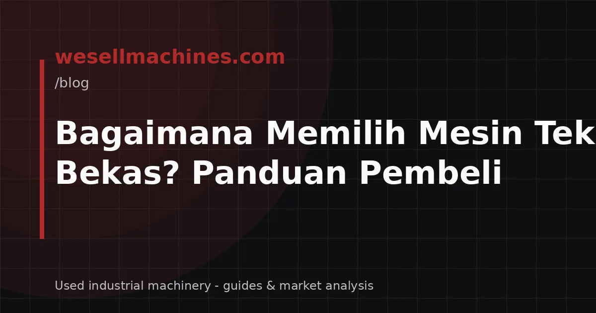 Bagaimana Memilih Mesin Tekuk Bekas? Panduan Pembeli