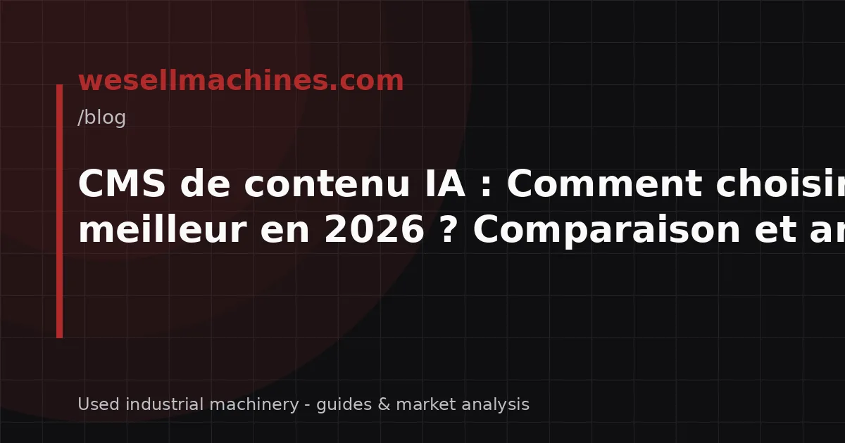 CMS de contenu IA : Comment choisir le meilleur en 2026 ? Comparaison et analyse
