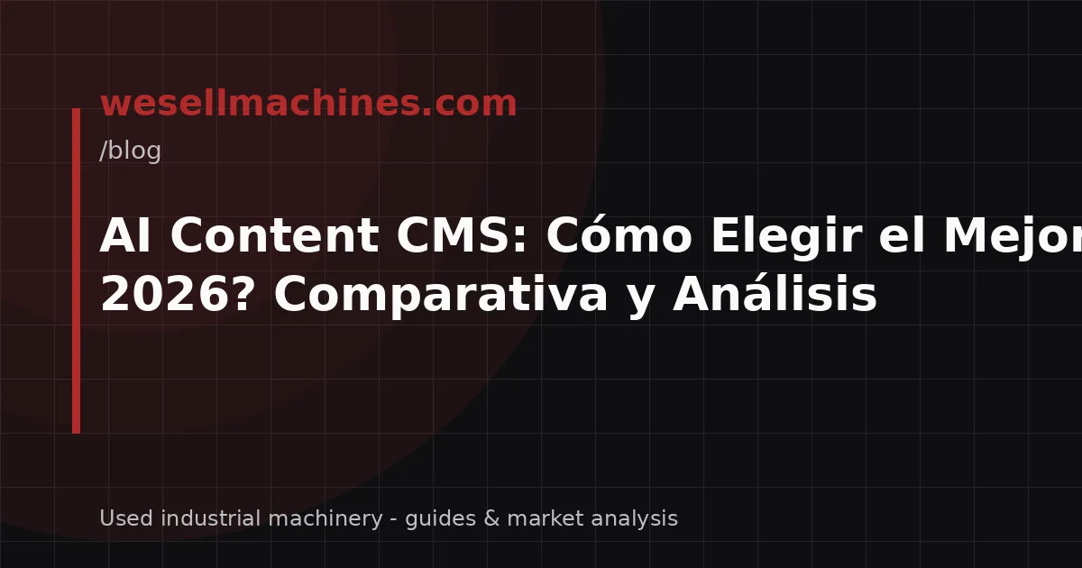 AI Content CMS: Cómo Elegir el Mejor en 2026? Comparativa y Análisis