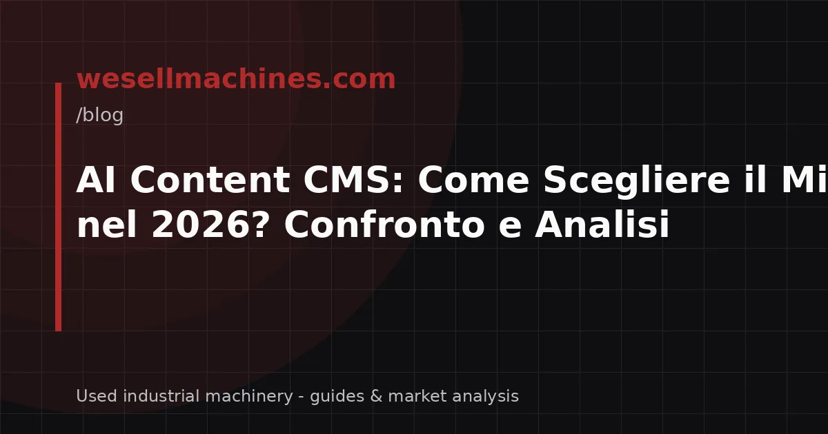 AI Content CMS: Come Scegliere il Migliore nel 2026? Confronto e Analisi