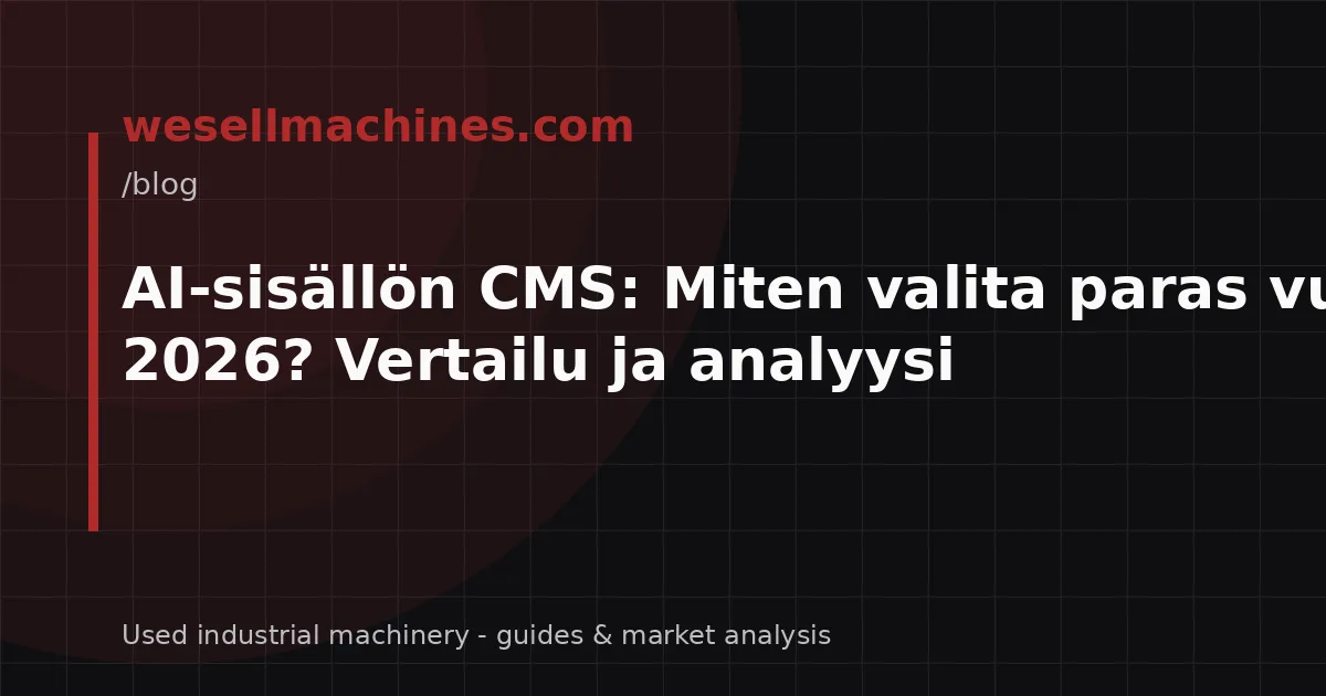 AI-sisällön CMS: Miten valita paras vuonna 2026? Vertailu ja analyysi
