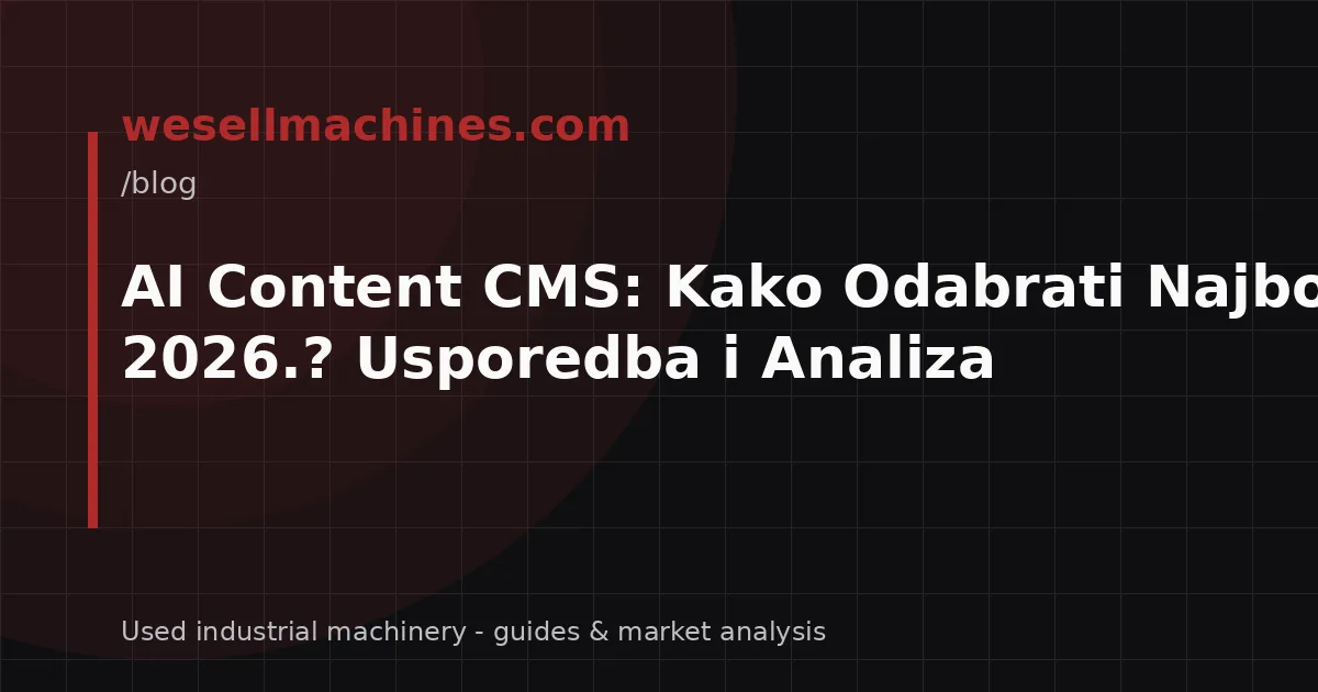AI Content CMS: Kako Odabrati Najbolji u 2026.? Usporedba i Analiza