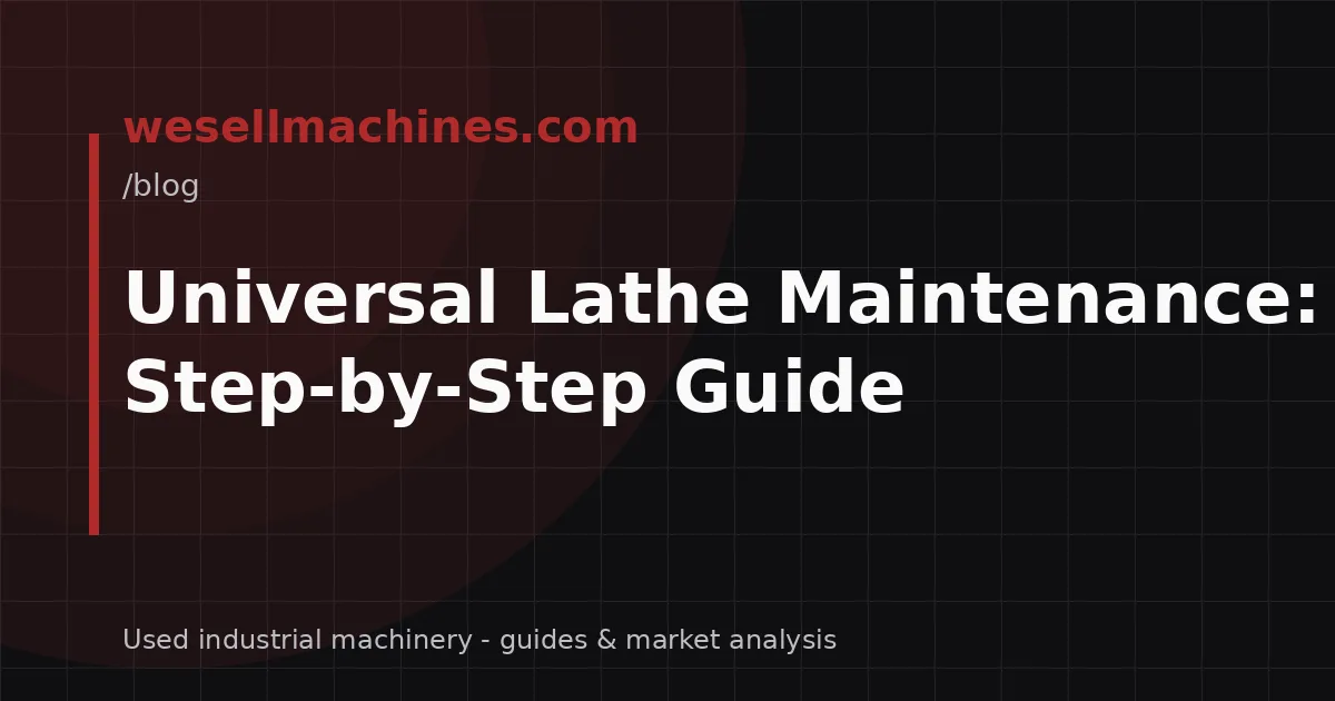Universal Lathe Maintenance: A Step-by-Step Guide