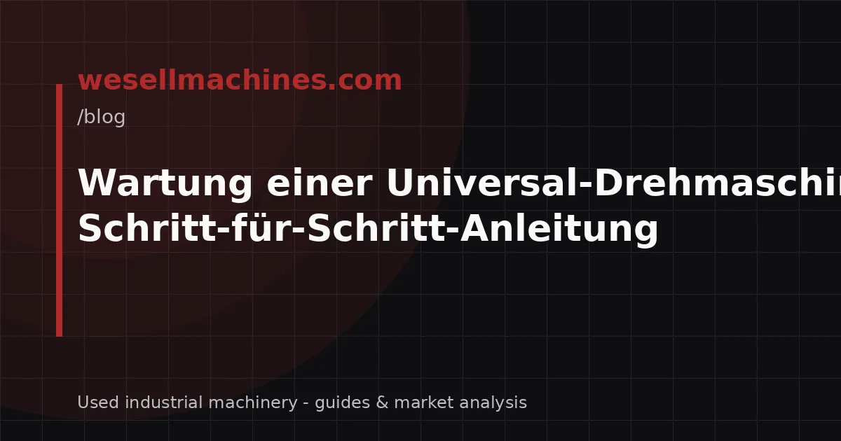 Wartung einer Universal-Drehmaschine: Eine Schritt-für-Schritt-Anleitung