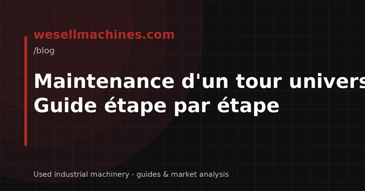 Maintenance d'un tour universel : Guide étape par étape