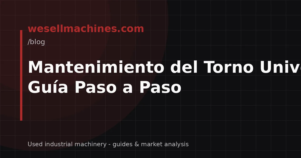 Mantenimiento del Torno Universal: Guía Paso a Paso