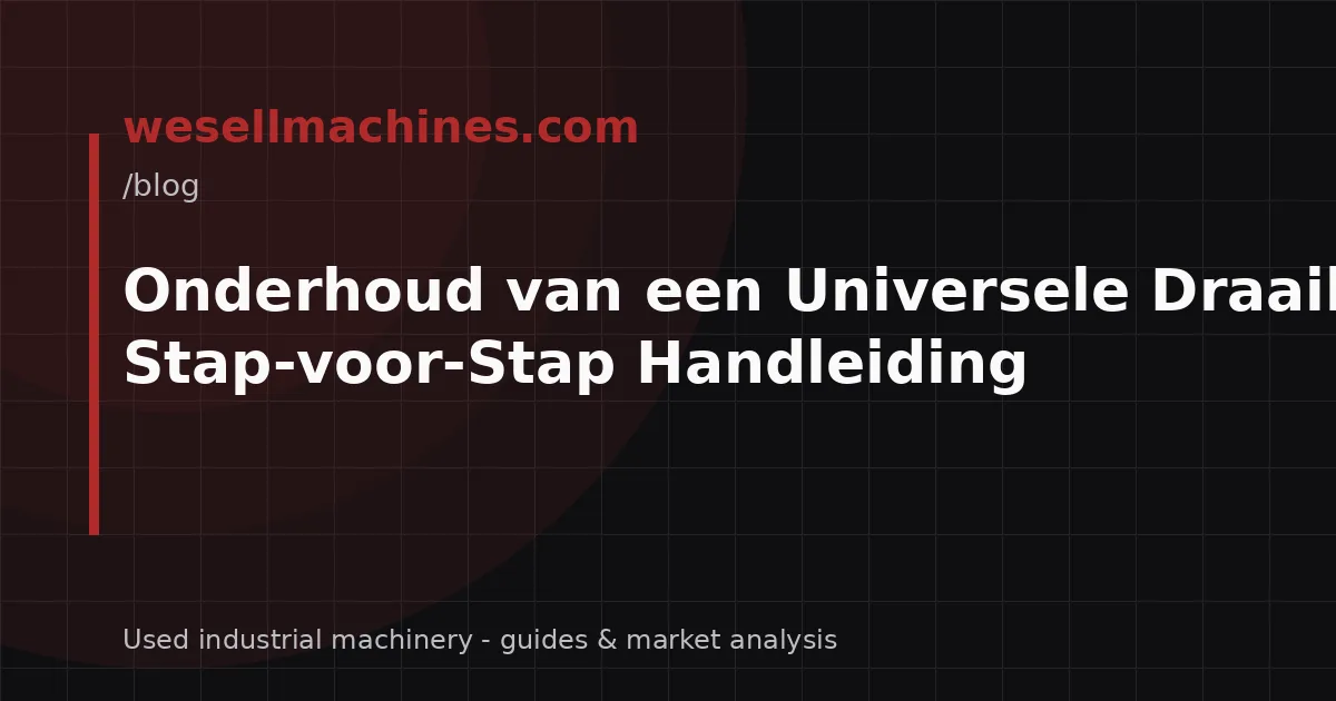 Onderhoud van een Universele Draaibank: Stap-voor-Stap Handleiding