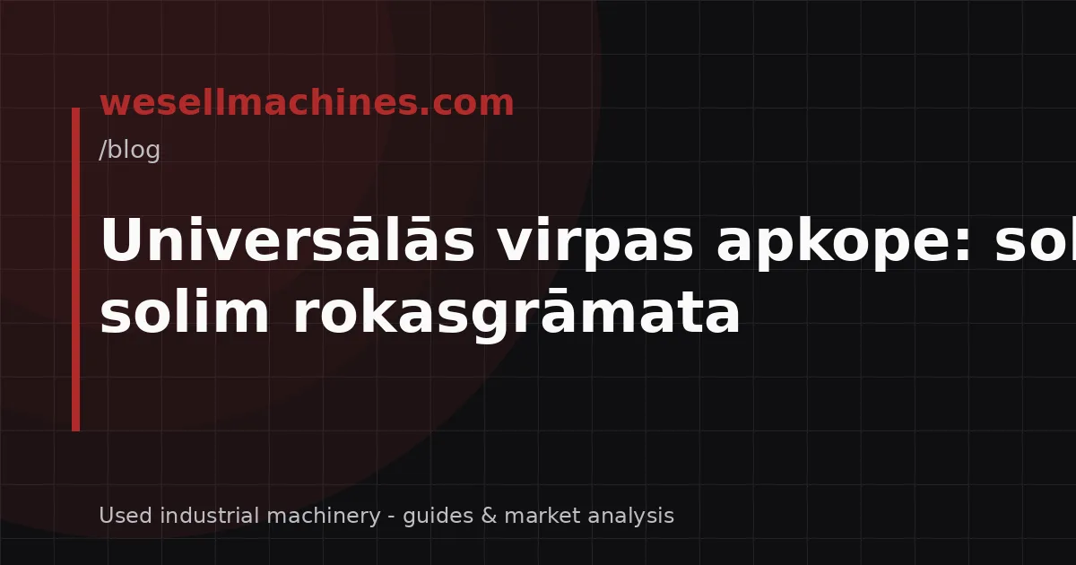 Universālās virpas apkope: soli pa solim rokasgrāmata