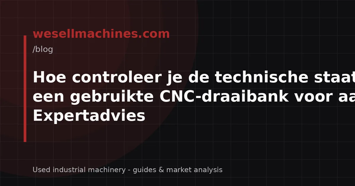 Hoe controleer je de technische staat van een gebruikte CNC-draaibank voor aankoop? Expertadvies