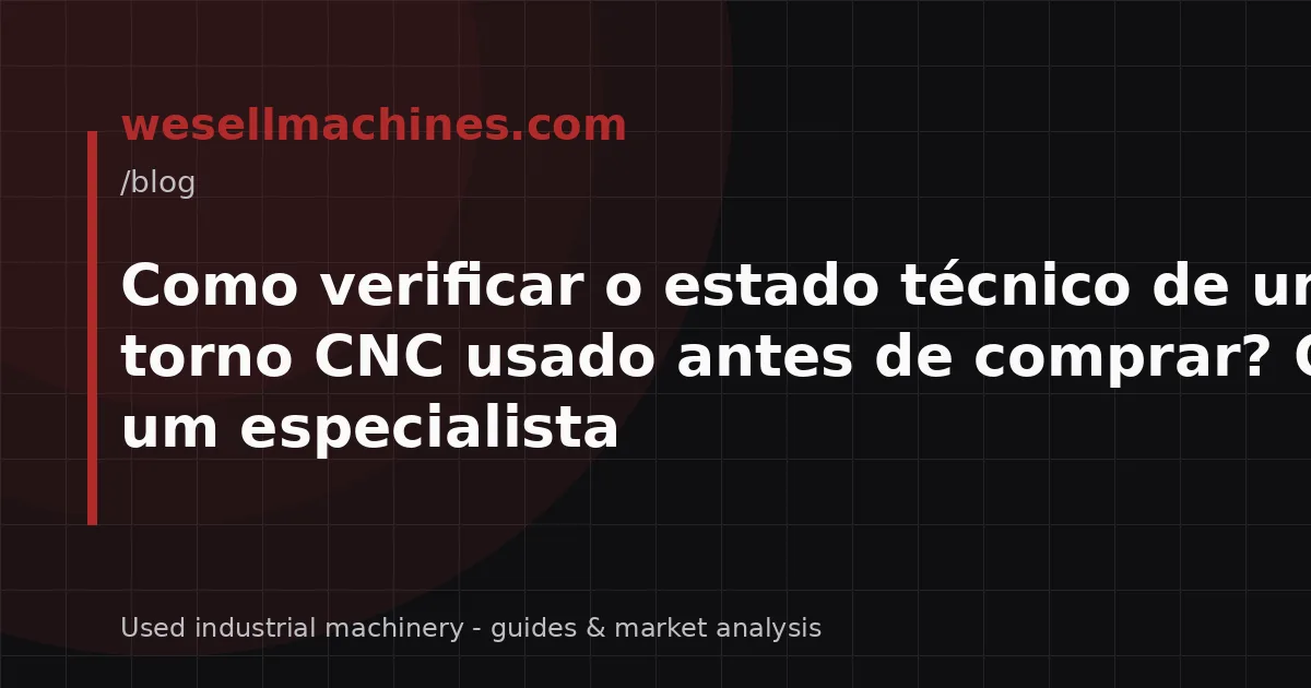Como verificar o estado técnico de um torno CNC usado antes de comprar? Guia de um especialista