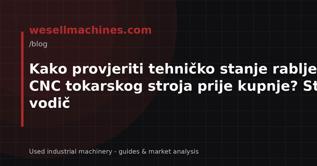 Kako provjeriti tehničko stanje rabljenog CNC tokarskog stroja prije kupnje? Stručni vodič
