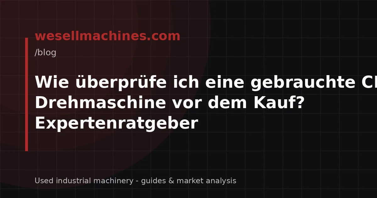Wie überprüfe ich eine gebrauchte CNC-Drehmaschine vor dem Kauf? Expertenratgeber
