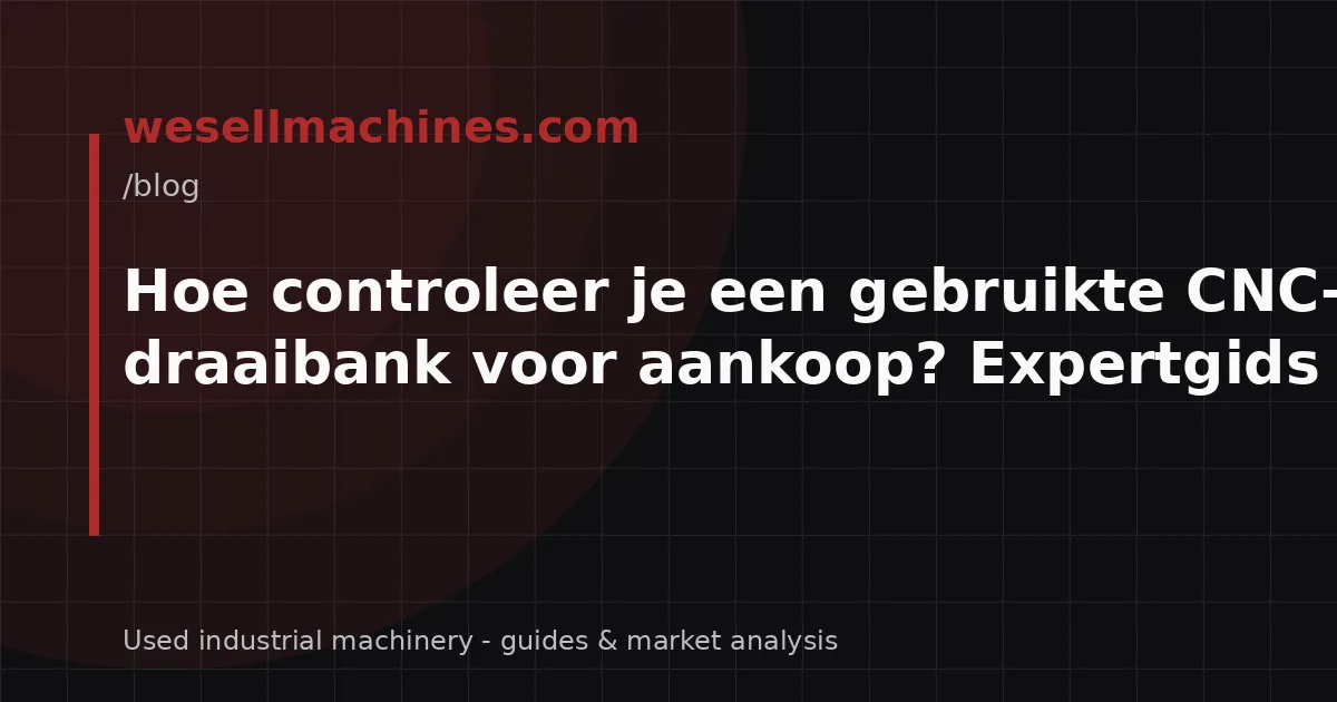 Hoe controleer je een gebruikte CNC-draaibank voor aankoop? Expertgids