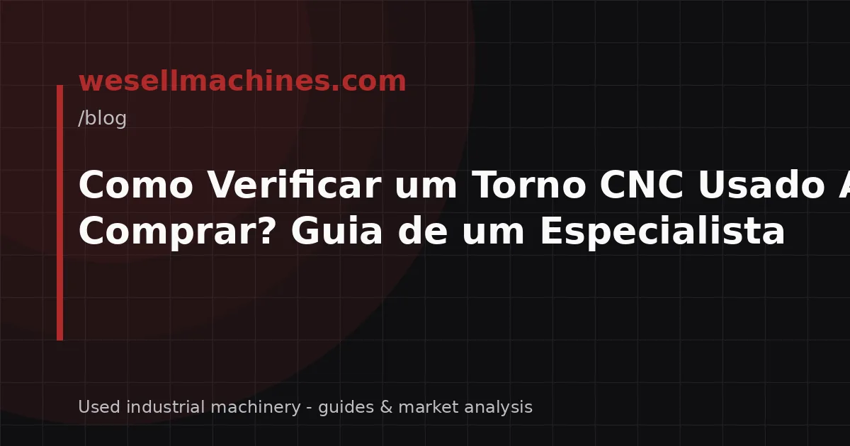 Como Verificar um Torno CNC Usado Antes de Comprar? Guia de um Especialista