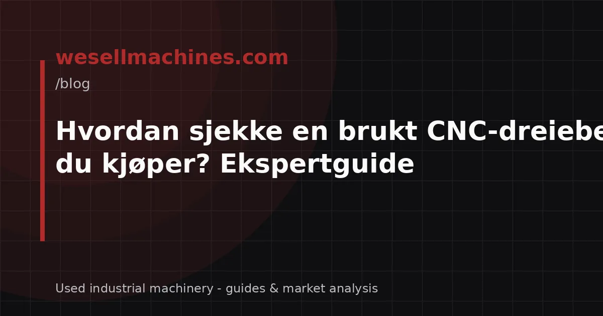Hvordan sjekke en brukt CNC-dreiebenk før du kjøper? Ekspertguide