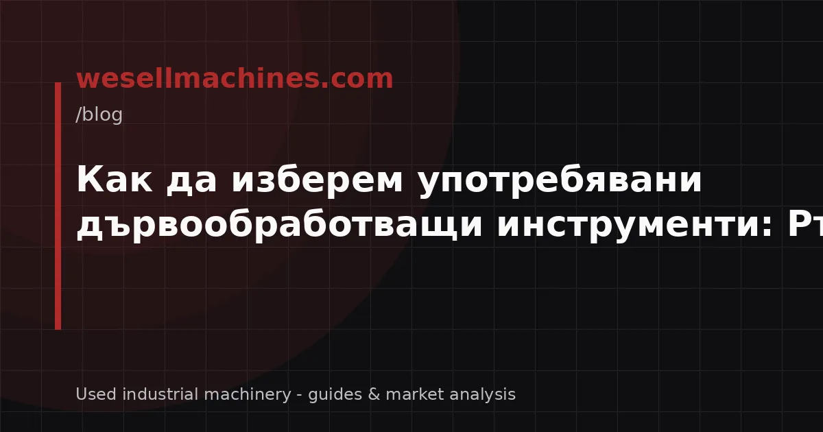 Как да изберем употребявани дървообработващи инструменти: Ръководство