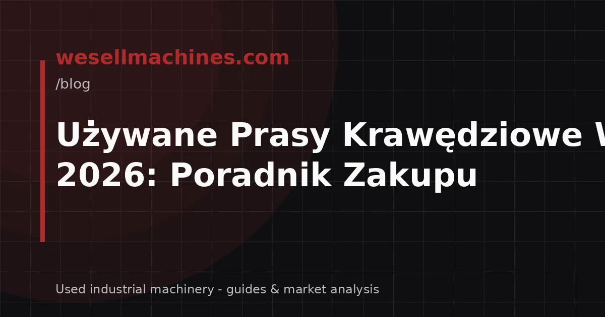 Używane Prasy Krawędziowe Wiosna 2026: Poradnik Zakupu