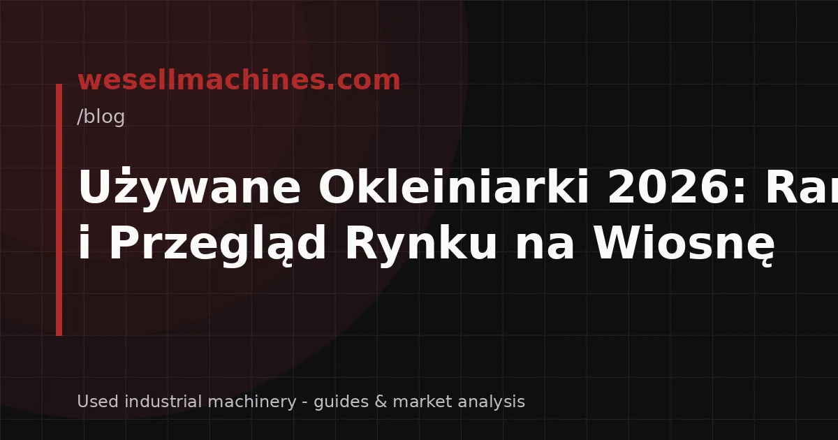 Używane Okleiniarki 2026: Ranking i Przegląd Rynku na Wiosnę