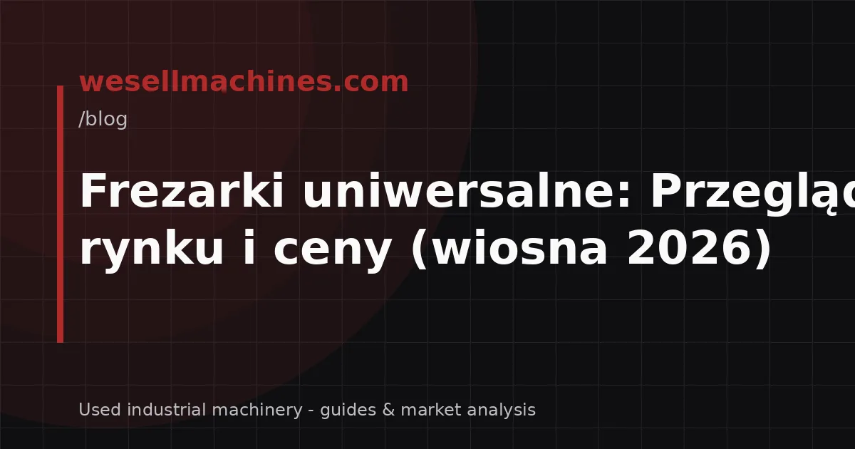 Frezarki uniwersalne: Przegląd rynku i ceny (wiosna 2026)