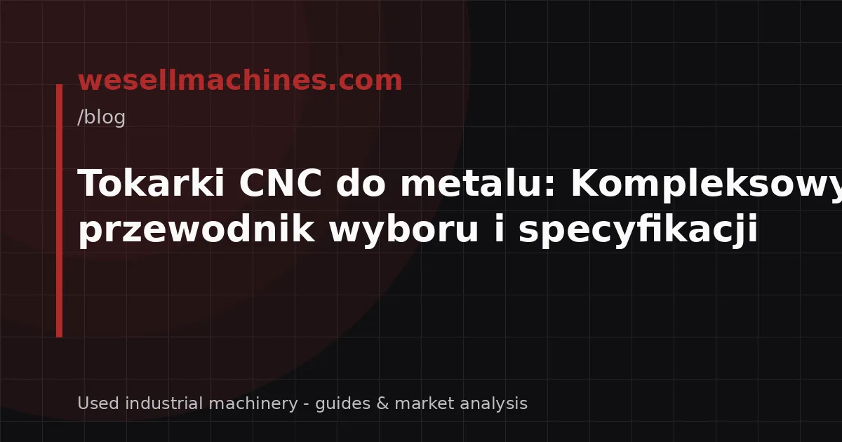 Tokarki CNC do metalu: Kompleksowy przewodnik wyboru i specyfikacji