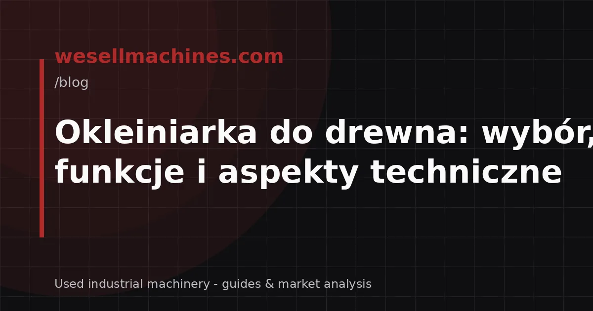 Okleiniarka do drewna: wybór, funkcje i aspekty techniczne