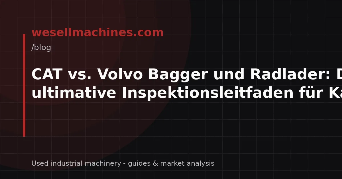 CAT vs. Volvo Bagger und Radlader: Der ultimative Inspektionsleitfaden für Käufer