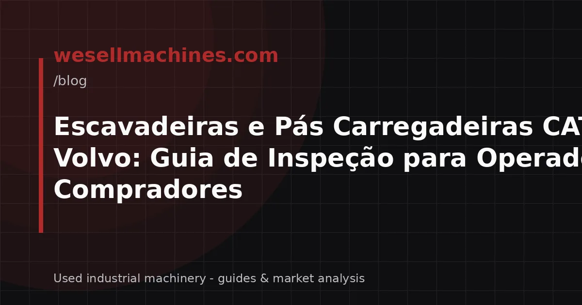 Escavadeiras e Pás Carregadeiras CAT vs Volvo: Guia de Inspeção para Operadores e Compradores