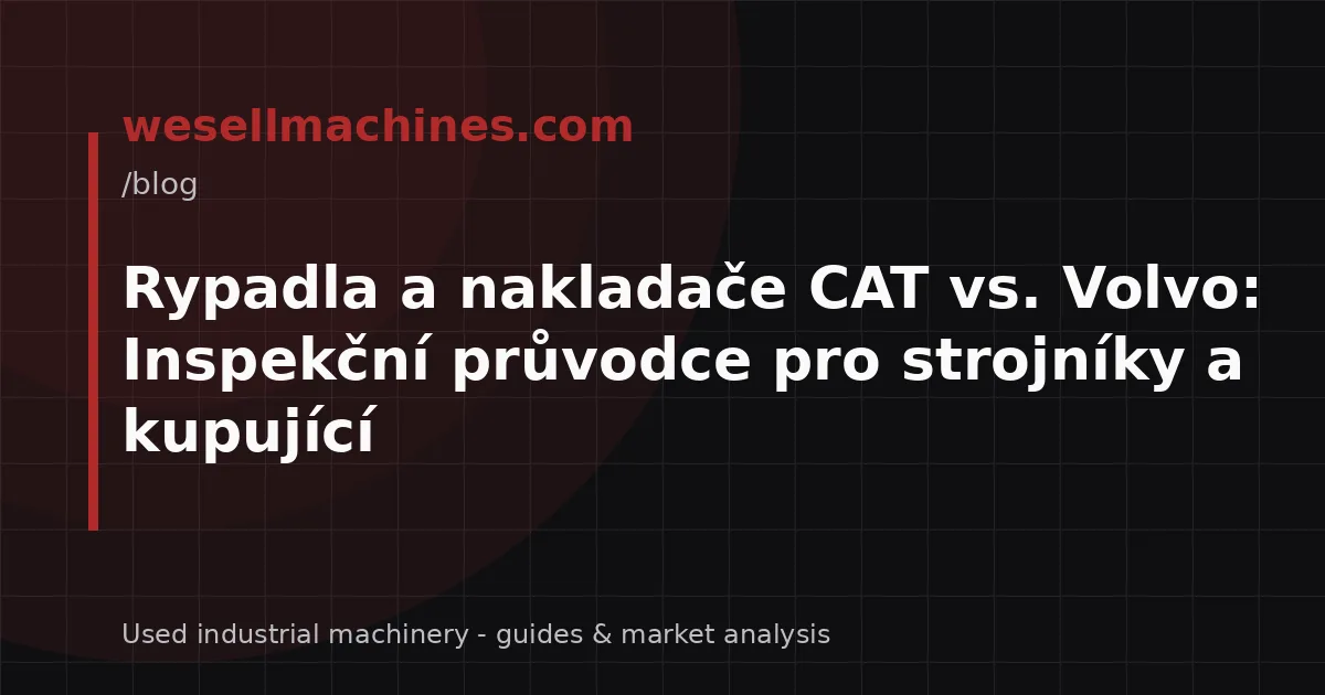 Rypadla a nakladače CAT vs. Volvo: Inspekční průvodce pro strojníky a kupující