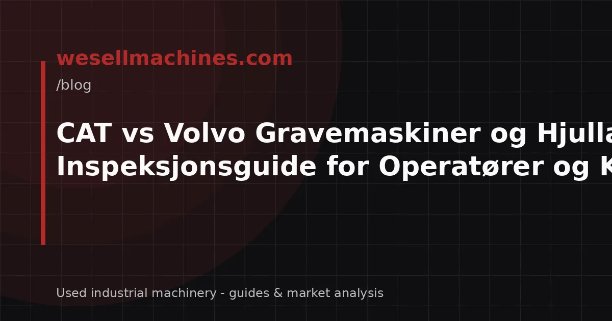 CAT vs Volvo Gravemaskiner og Hjullastere: Inspeksjonsguide for Operatører og Kjøpere