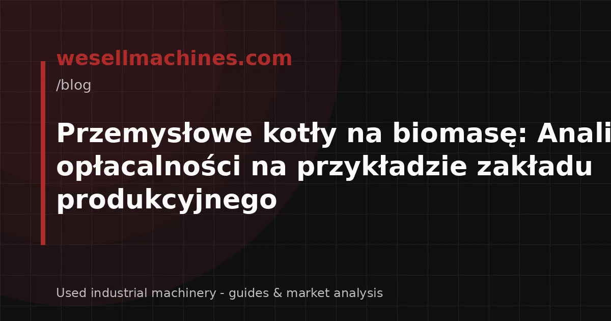 Przemysłowe kotły na biomasę: Analiza opłacalności na przykładzie zakładu produkcyjnego