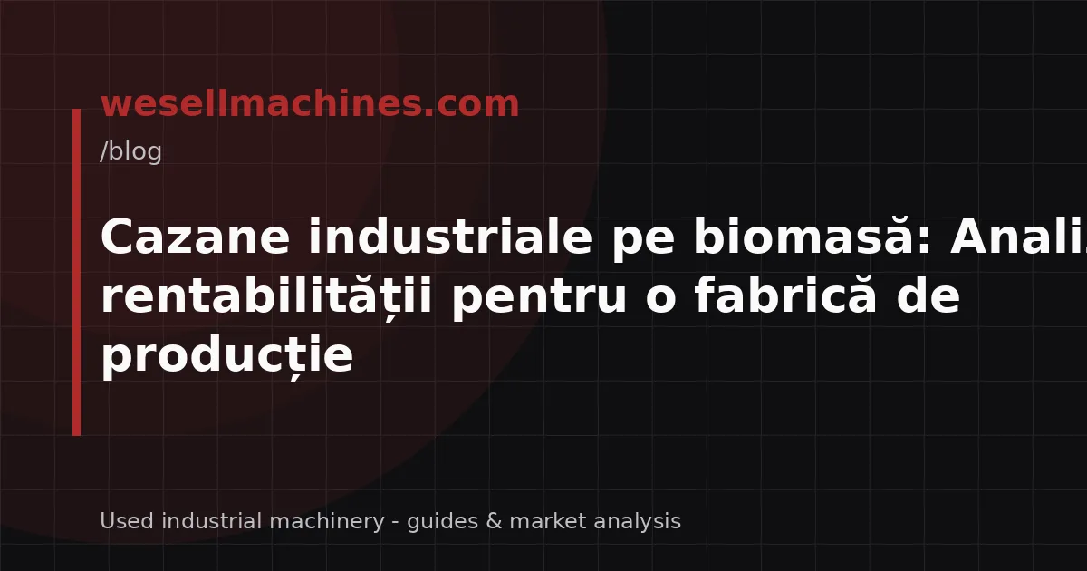Cazane industriale pe biomasă: Analiza rentabilității pentru o fabrică de producție
