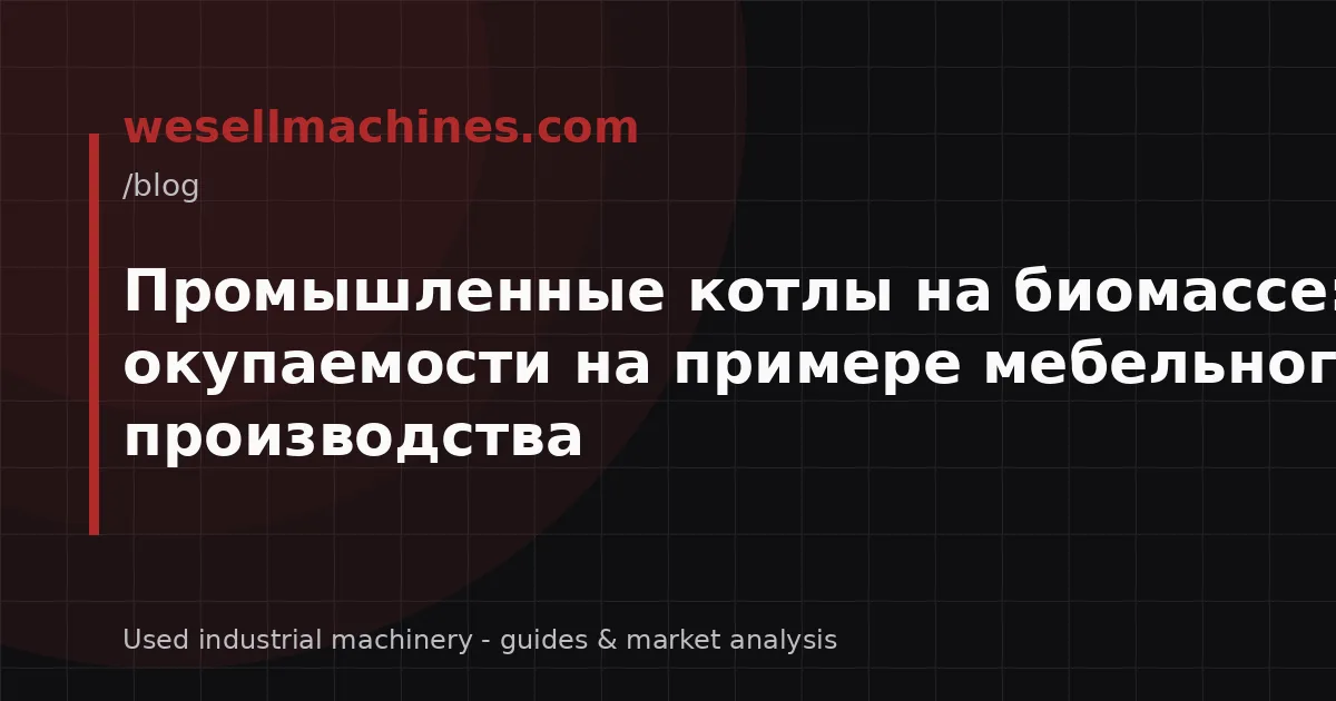 Промышленные котлы на биомассе: Анализ окупаемости на примере мебельного производства