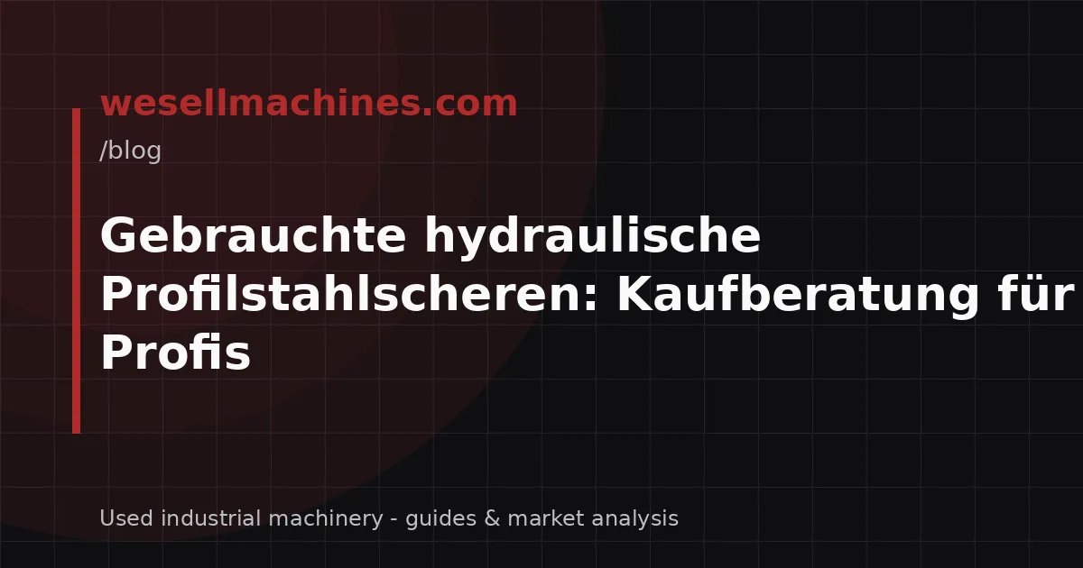 Gebrauchte hydraulische Profilstahlscheren: Kaufberatung für Profis