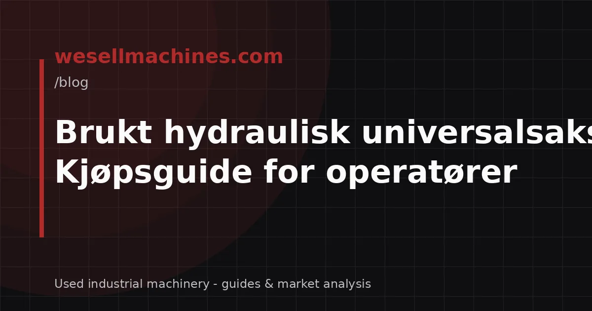 Brukt hydraulisk universalsaks: Kjøpsguide for operatører