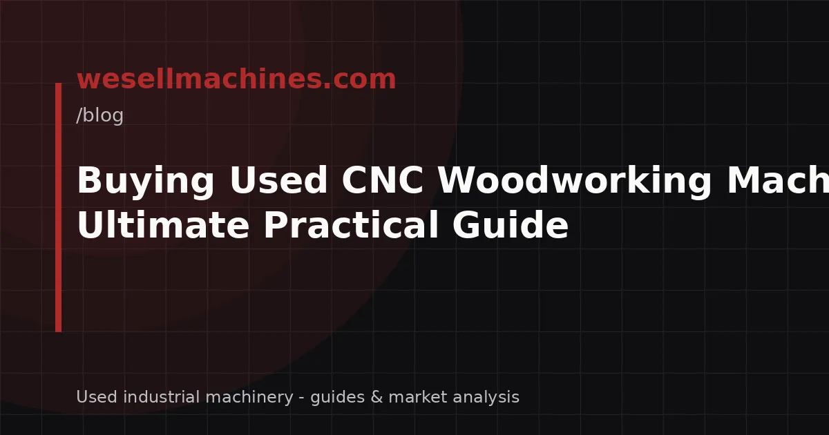 Buying Used CNC Woodworking Machines: The Ultimate Practical Guide