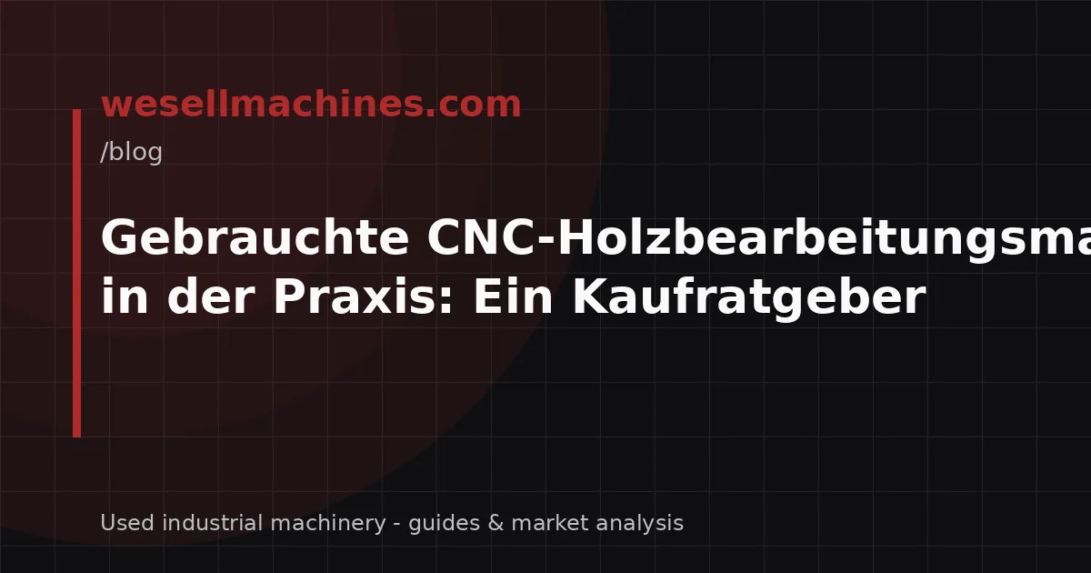 Gebrauchte CNC-Holzbearbeitungsmaschinen in der Praxis: Ein Kaufratgeber