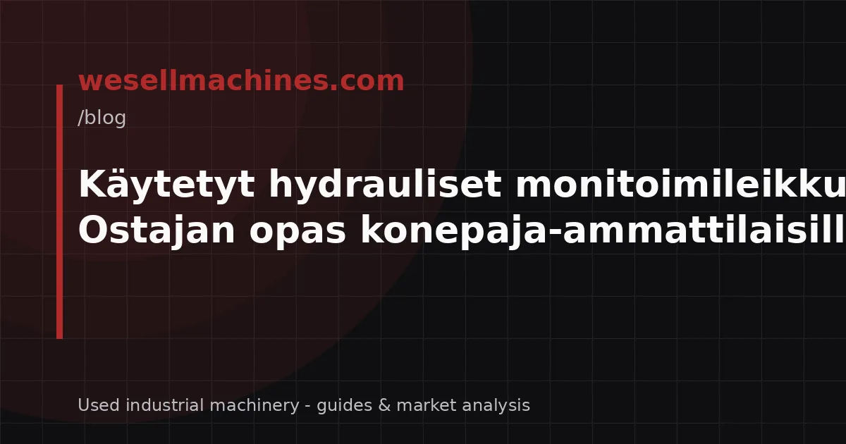 Käytetyt hydrauliset monitoimileikkurit: Ostajan opas konepaja-ammattilaisille