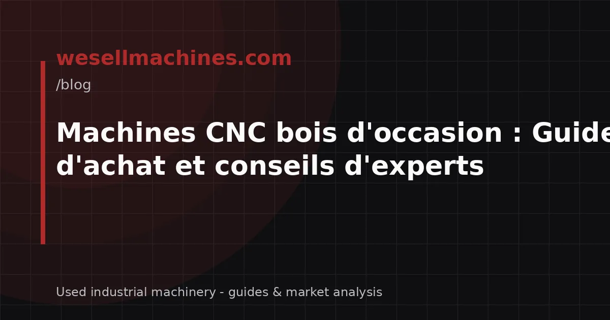 Machines CNC bois d'occasion : Guide d'achat et conseils d'experts