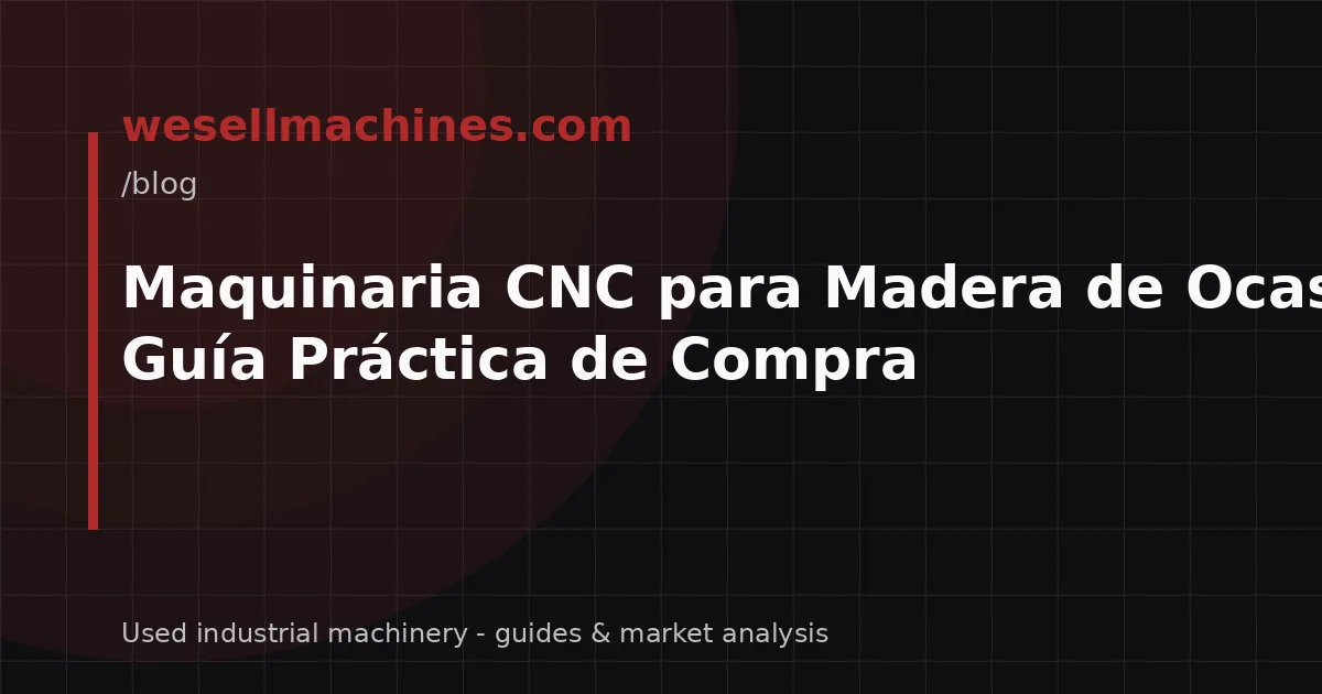Maquinaria CNC para Madera de Ocasión: Guía Práctica de Compra
