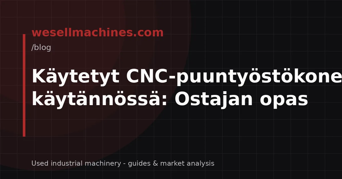 Käytetyt CNC-puuntyöstökoneet käytännössä: Ostajan opas