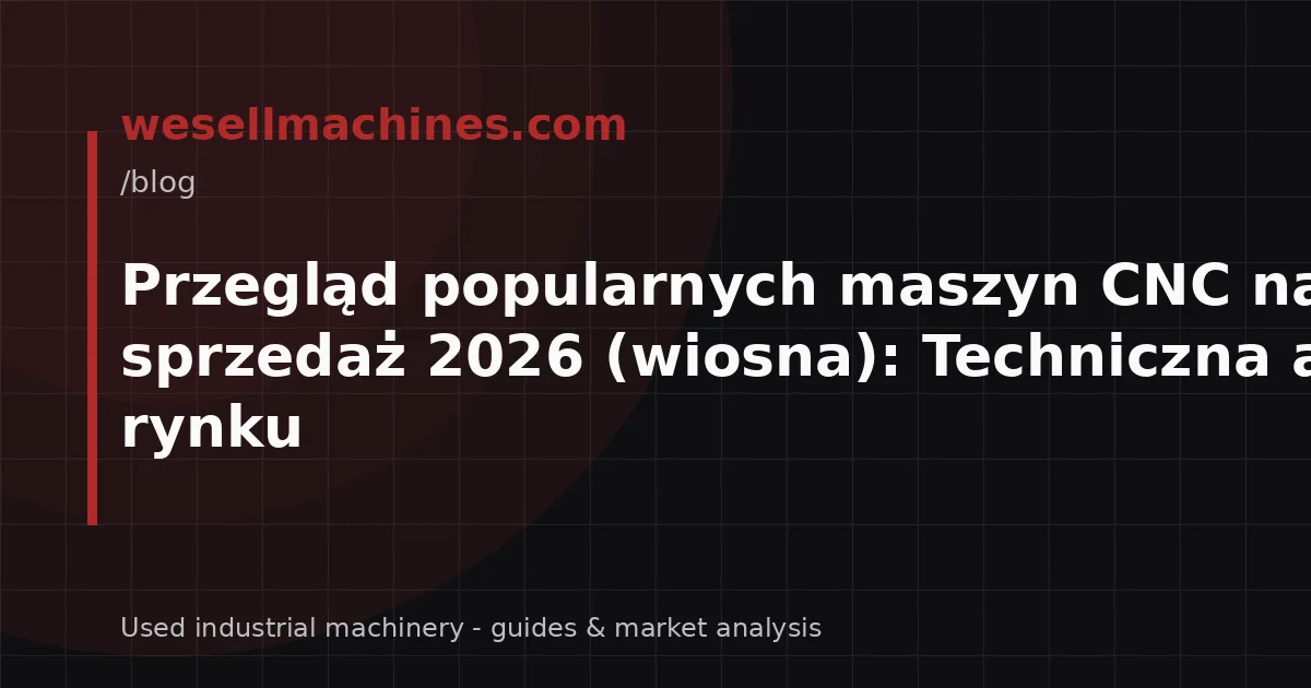 Przegląd popularnych maszyn CNC na sprzedaż 2026 (wiosna): Techniczna analiza rynku