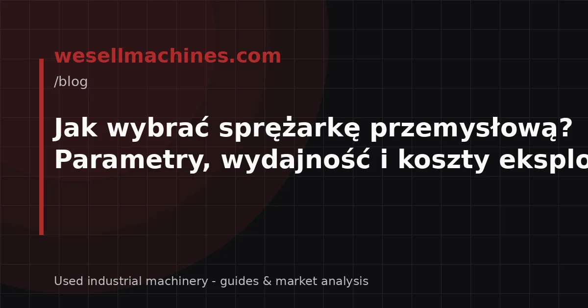 Jak wybrać sprężarkę przemysłową? Parametry, wydajność i koszty eksploatacji