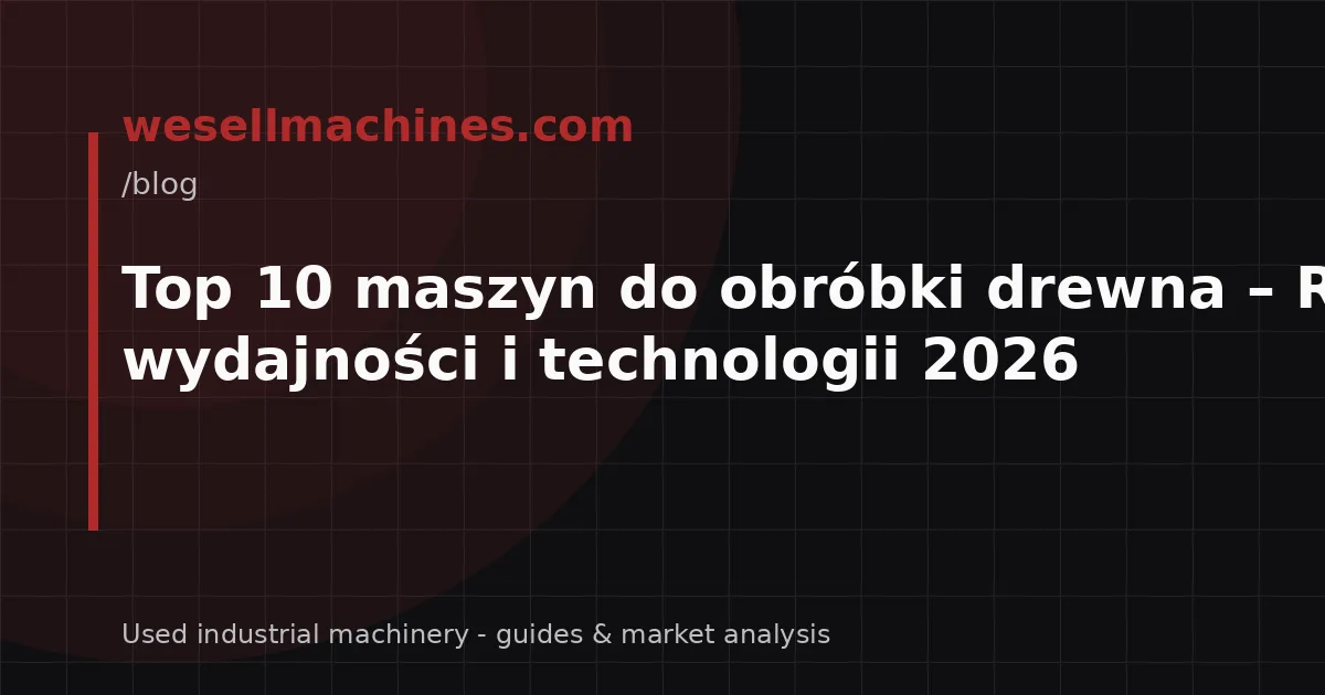 Top 10 maszyn do obróbki drewna – Ranking wydajności i technologii 2026