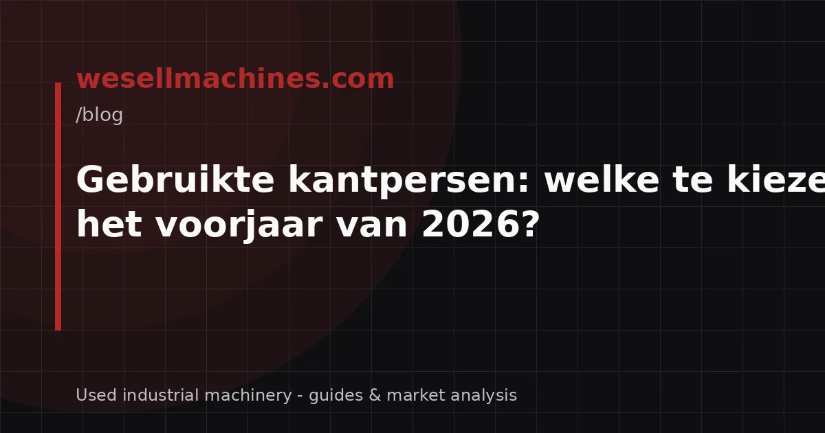 Gebruikte kantpersen: welke te kiezen in het voorjaar van 2026?