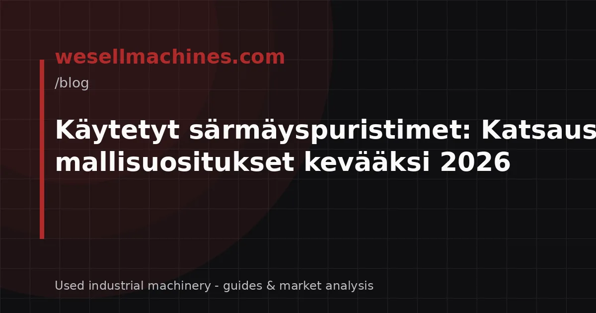 Käytetyt särmäyspuristimet: Katsaus ja mallisuositukset kevääksi 2026