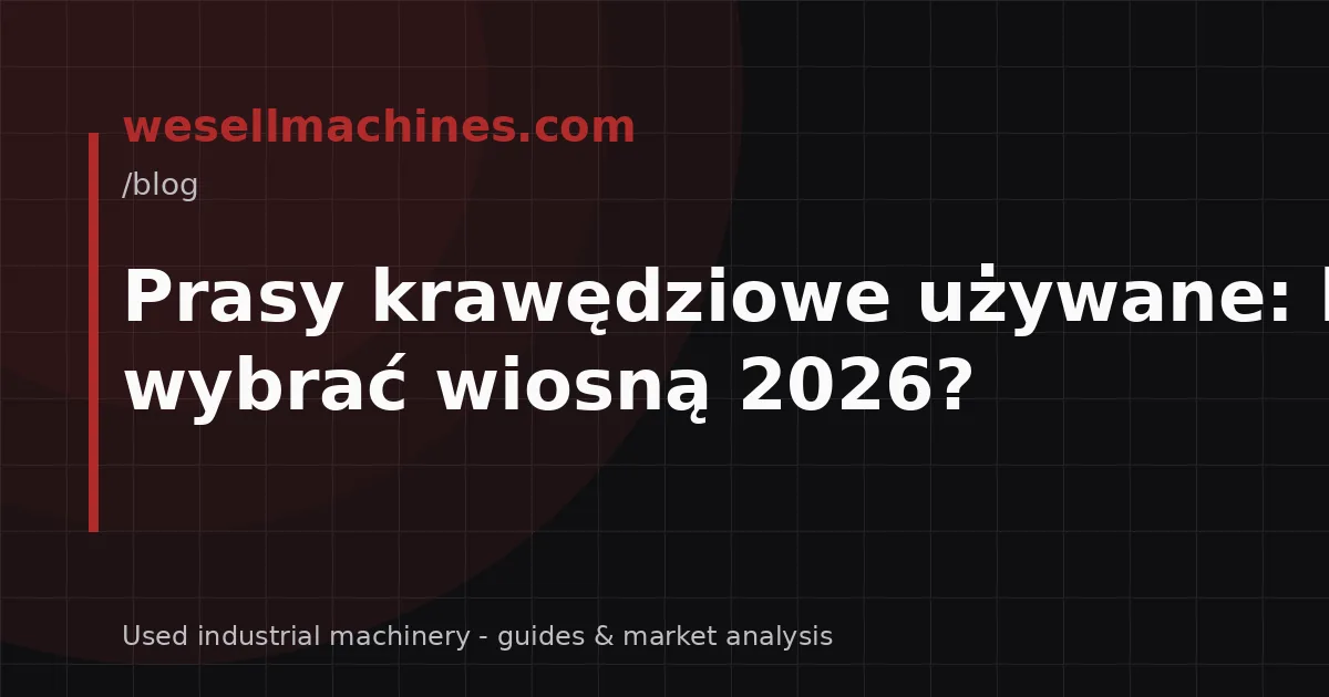 Prasy krawędziowe używane: którą wybrać wiosną 2026?