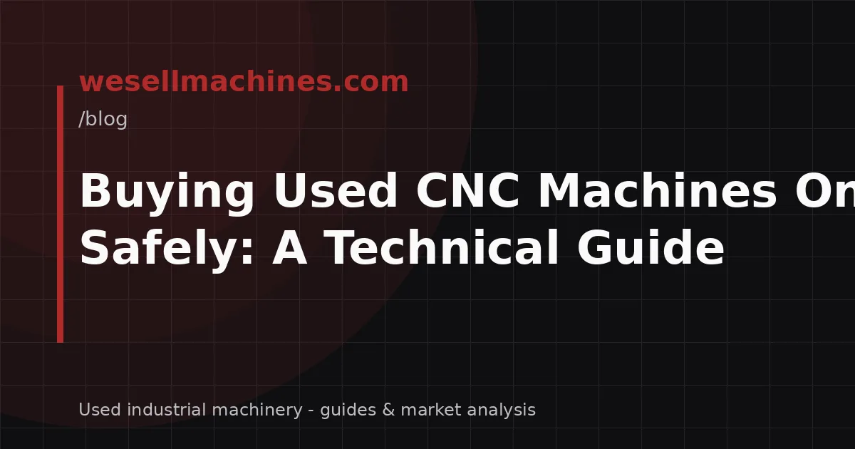 Buying Used CNC Machines Online Safely: A Technical Guide